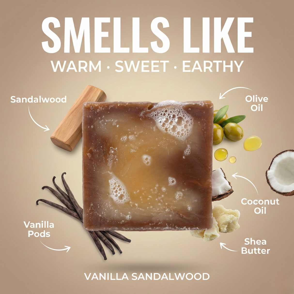 Vanilla Sandalwood - Hand Cut Soap