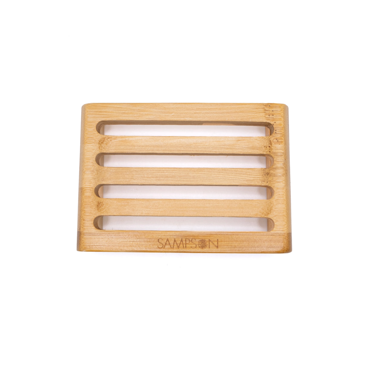 Natural Bamboo Small Soap Dish Tray - Light Wood