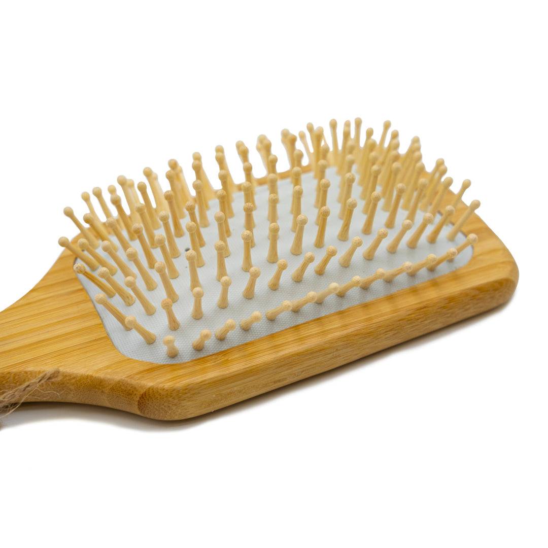 Bamboo Solid Wood Cushion Anti Static Hair Brush - Sampson Eco Shop