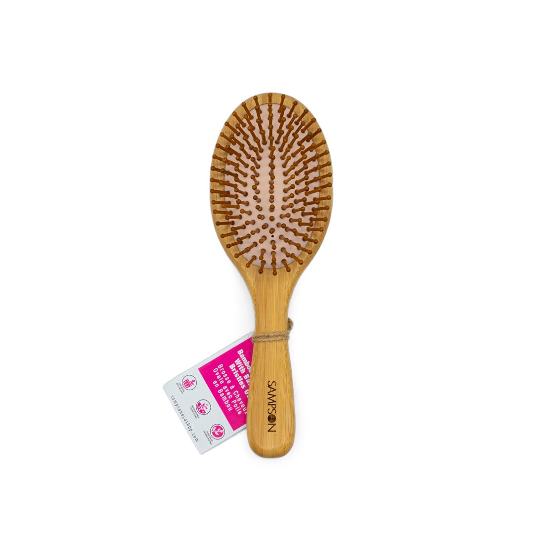 Bamboo Solid Wood Cushion Hair Brush - Sampson Eco Shop