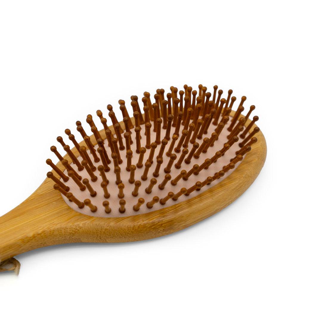 Bamboo Solid Wood Cushion Hair Brush - Sampson Eco Shop