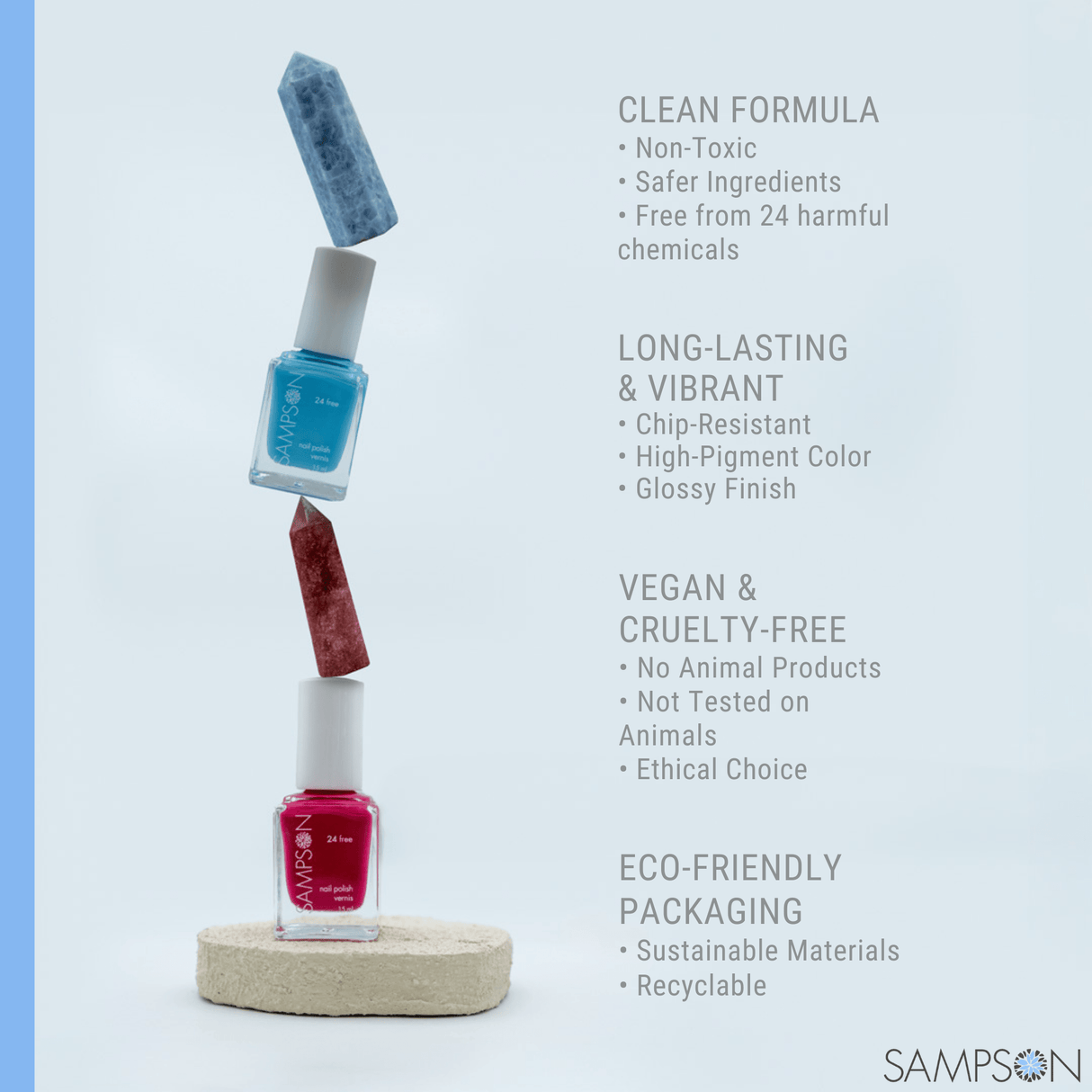 Base Coat - 24 Free Nail Polish - Sampson Eco Shop