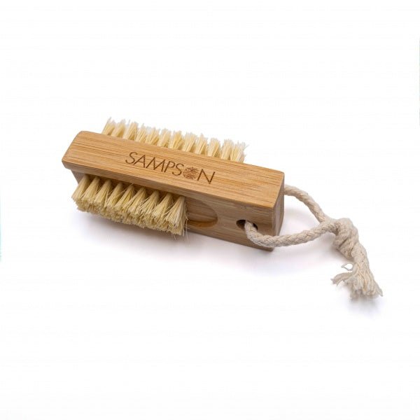 Double sided Wooden Sisal Scrub Brush for Nails - Sampson Eco Shop