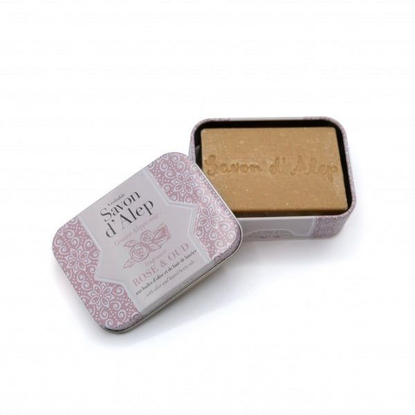 Alep Soap in a Tin, Rose & Oud