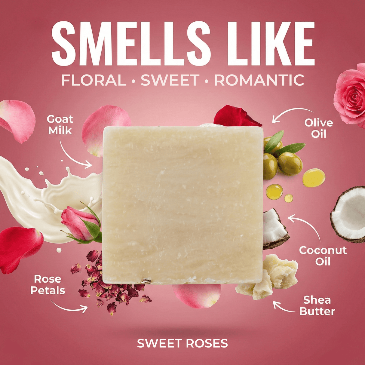 Sweet Roses - Hand Cut Soap - Sampson Eco Shop