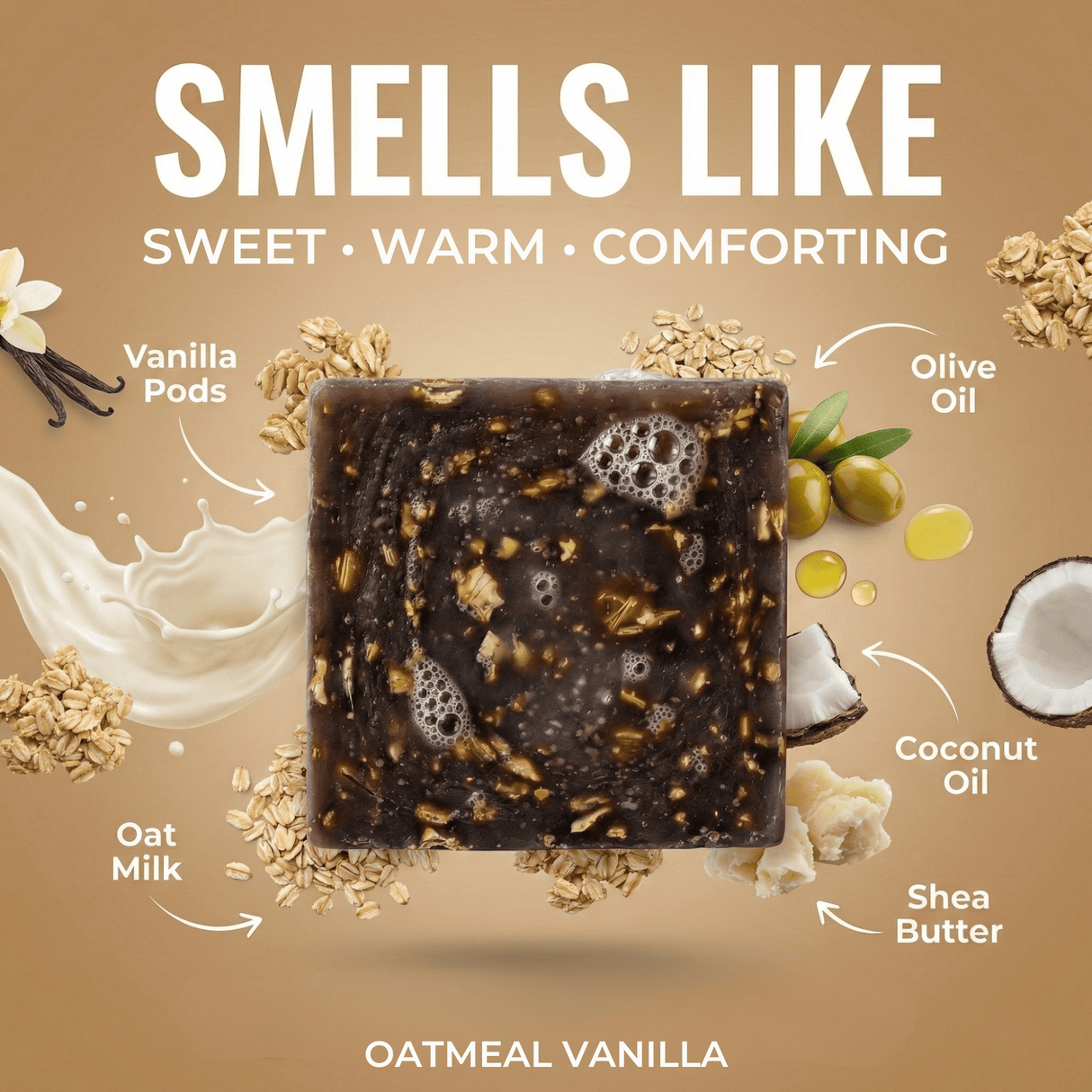Vanilla Oatmeal - Hand Cut Soap - Sampson Eco Shop