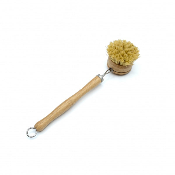Natural Bamboo Wood Handle Sisal Dish Cleaning Brush