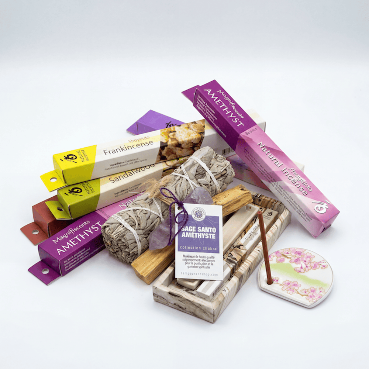 Zen Ritual Kit — Incense Sage & Crystal Meditation Set - Sampson Eco Shop