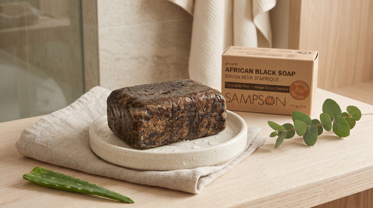African Black Soap for keratosis pilaris - gentle exfoliation routine, Sampson Eco Shop
