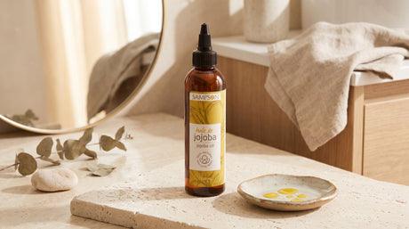 Pure Jojoba Oil bottle for oily skin routine, Sampson Eco Shop