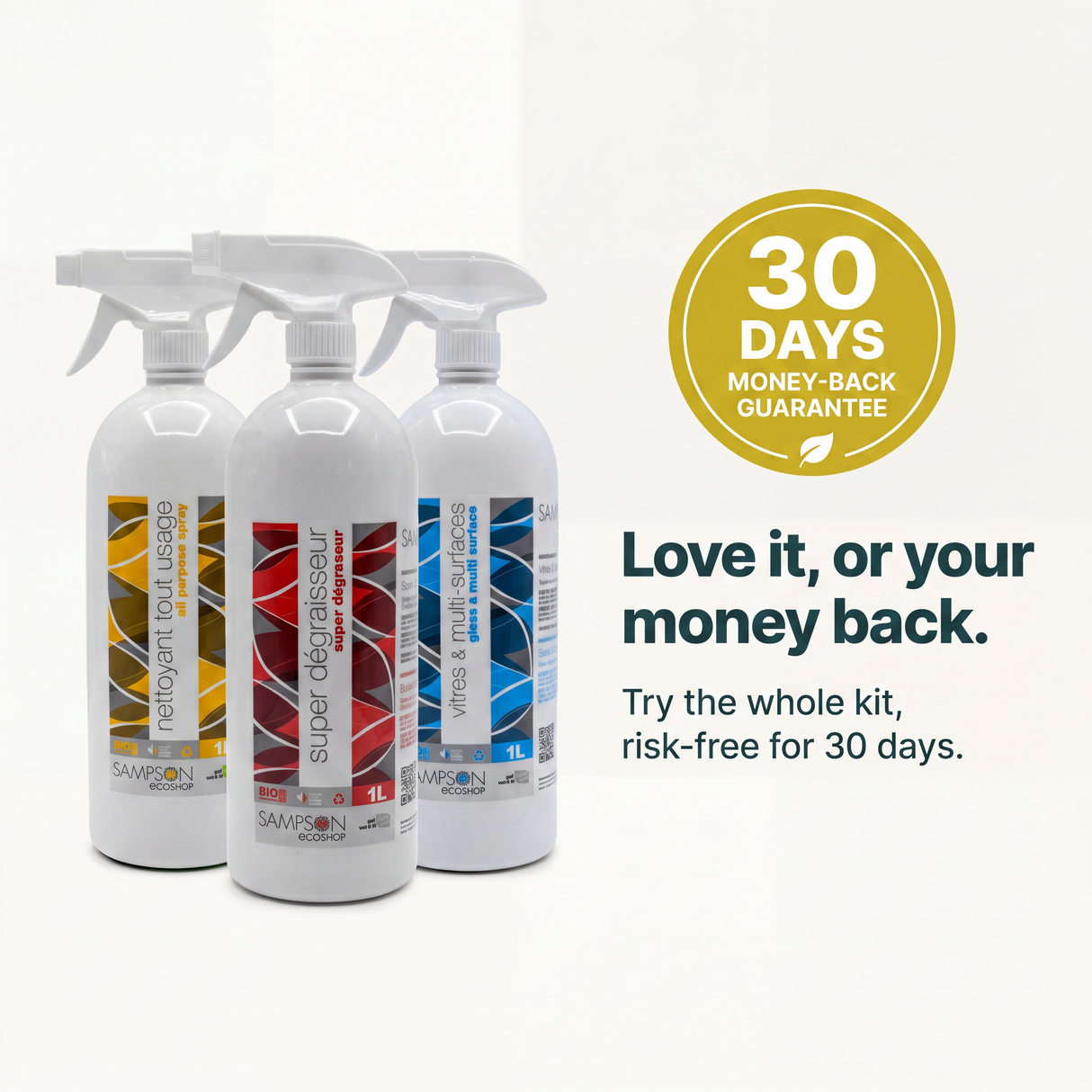 Eco Cleaning Kit — 30-day money-back guarantee