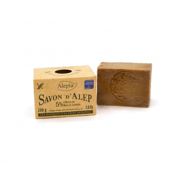 Savon d'Alep 5% à l'huile de baies de laurier 