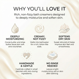 Crème de bain bleue