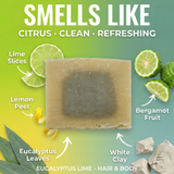 Eucalyptus Lime Hair Body and Beard - Savon coupé à la main