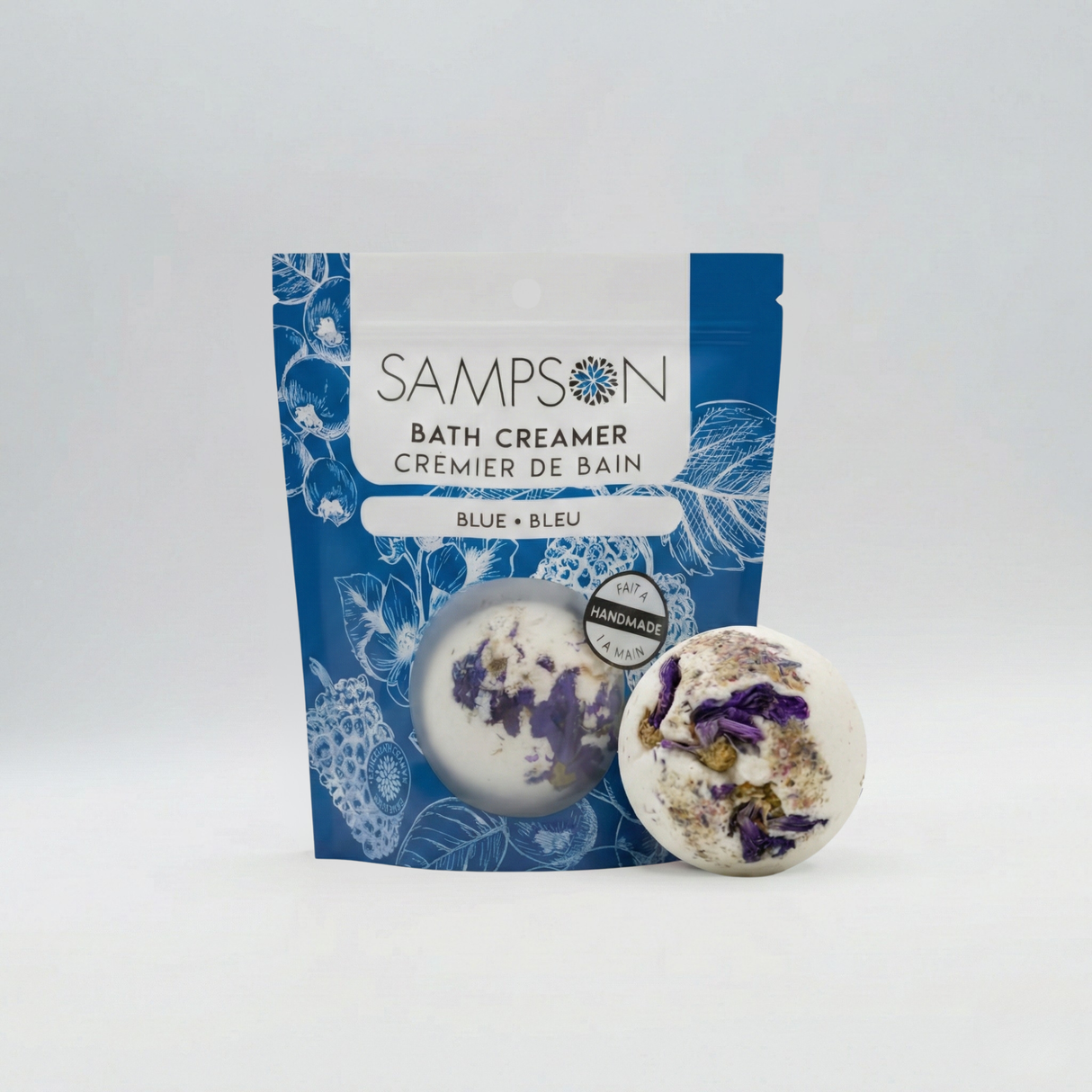 Crème de bain bleue