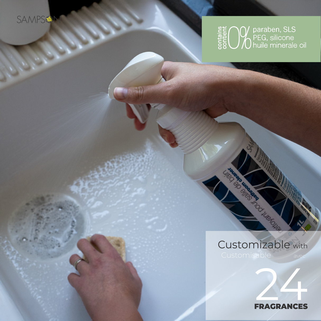 Nettoyant écologique pour salle de bain