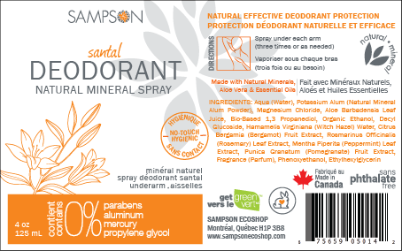 Sampson Natural Deodorant Spray