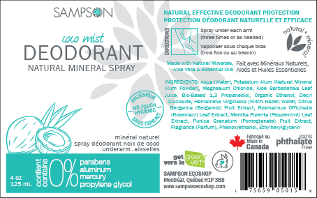 Sampson Natural Deodorant Spray