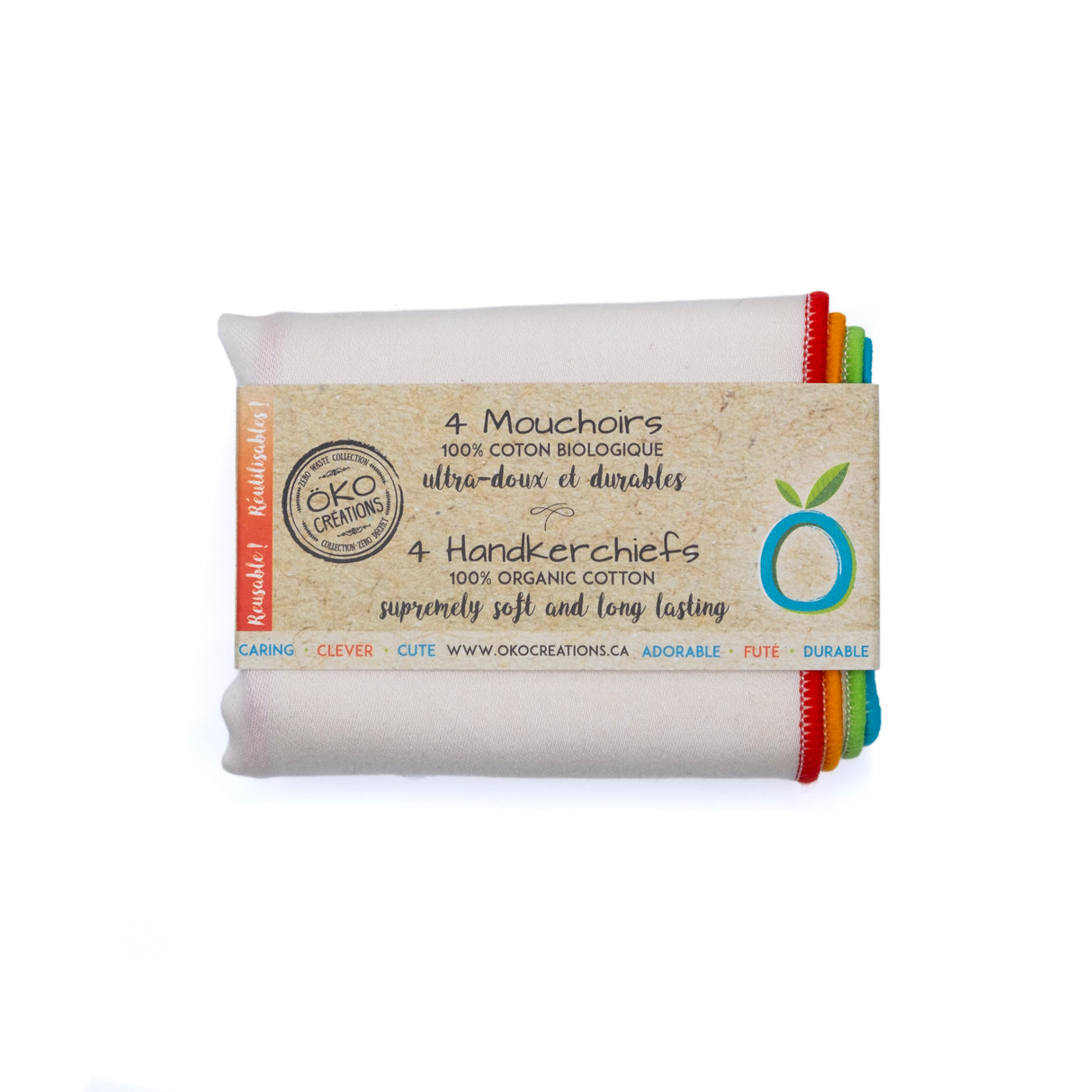 OKO Organic Cotton Handkerchiefs (4 pack)