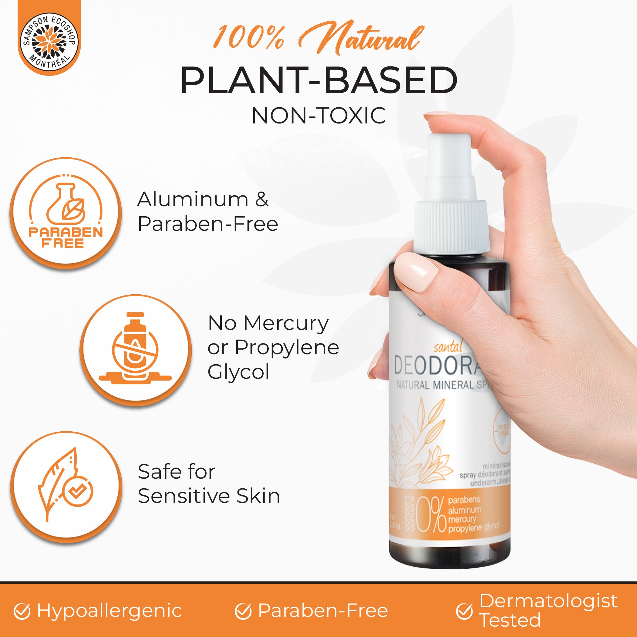 Natural Deodorant Spray - Santal