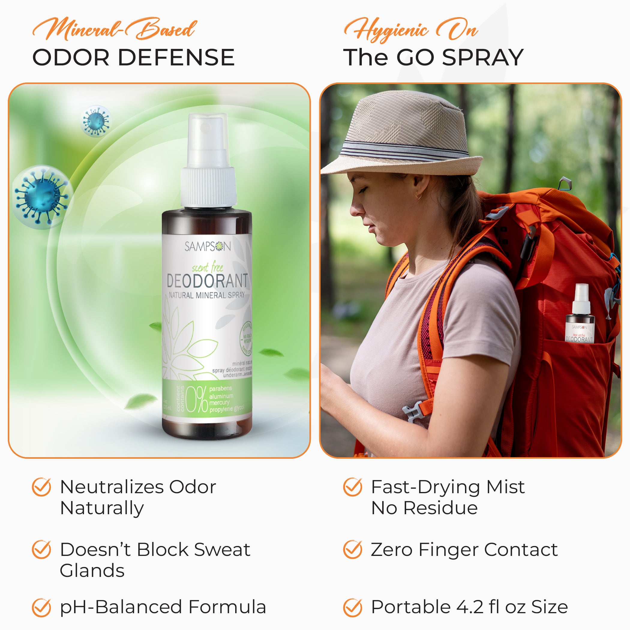 Natural Deodorant Spray - Scent free