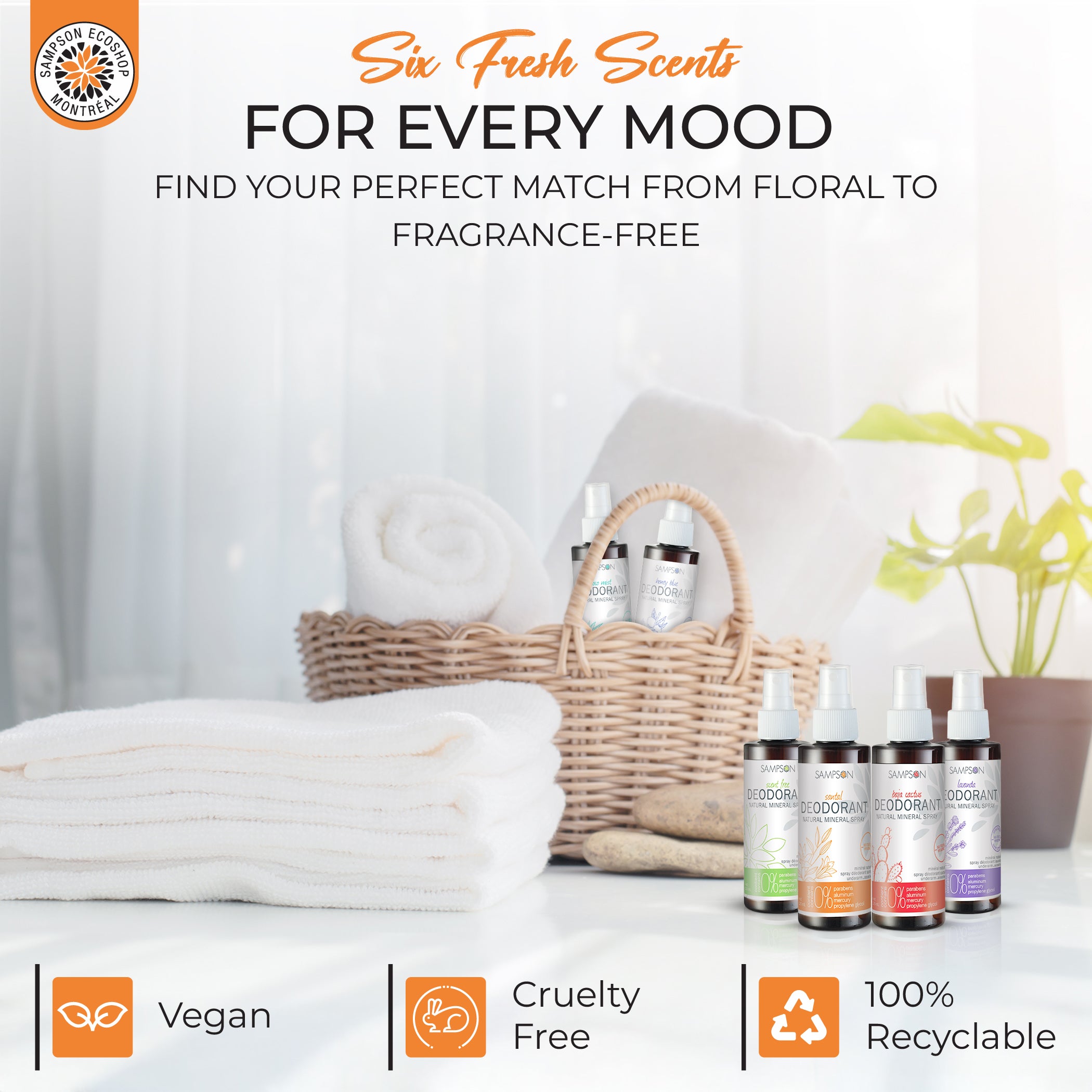 Natural Deodorant Spray - Santal