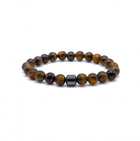 Tiger Eye Bracelet with Hematite Stone