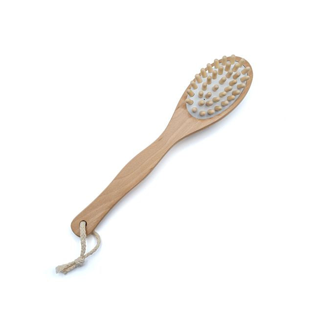 Exfoliation and Massage Back Scrubber Double-sided Brush with Long Handle