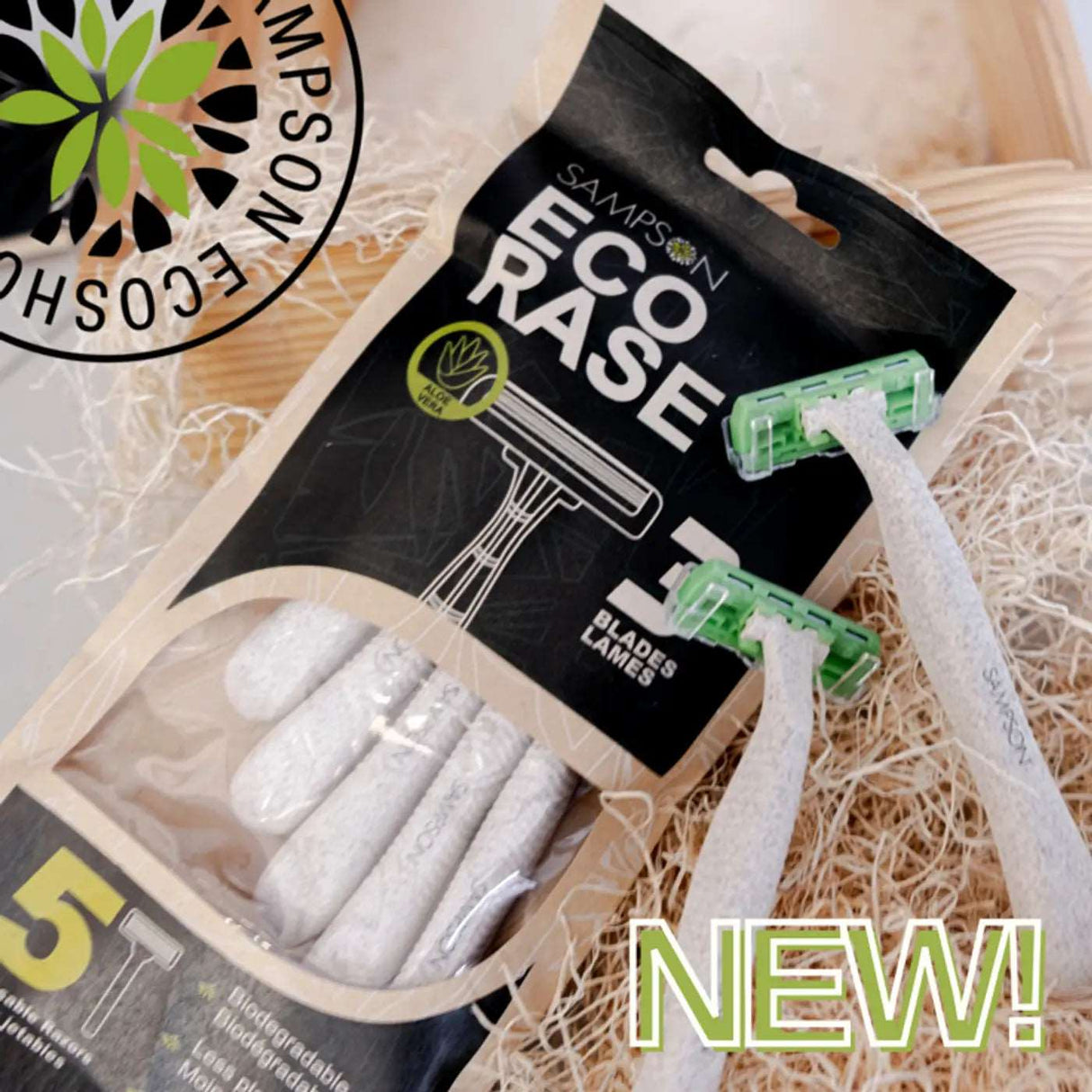 Ecorase Biodegradable Razors - 5 Pack