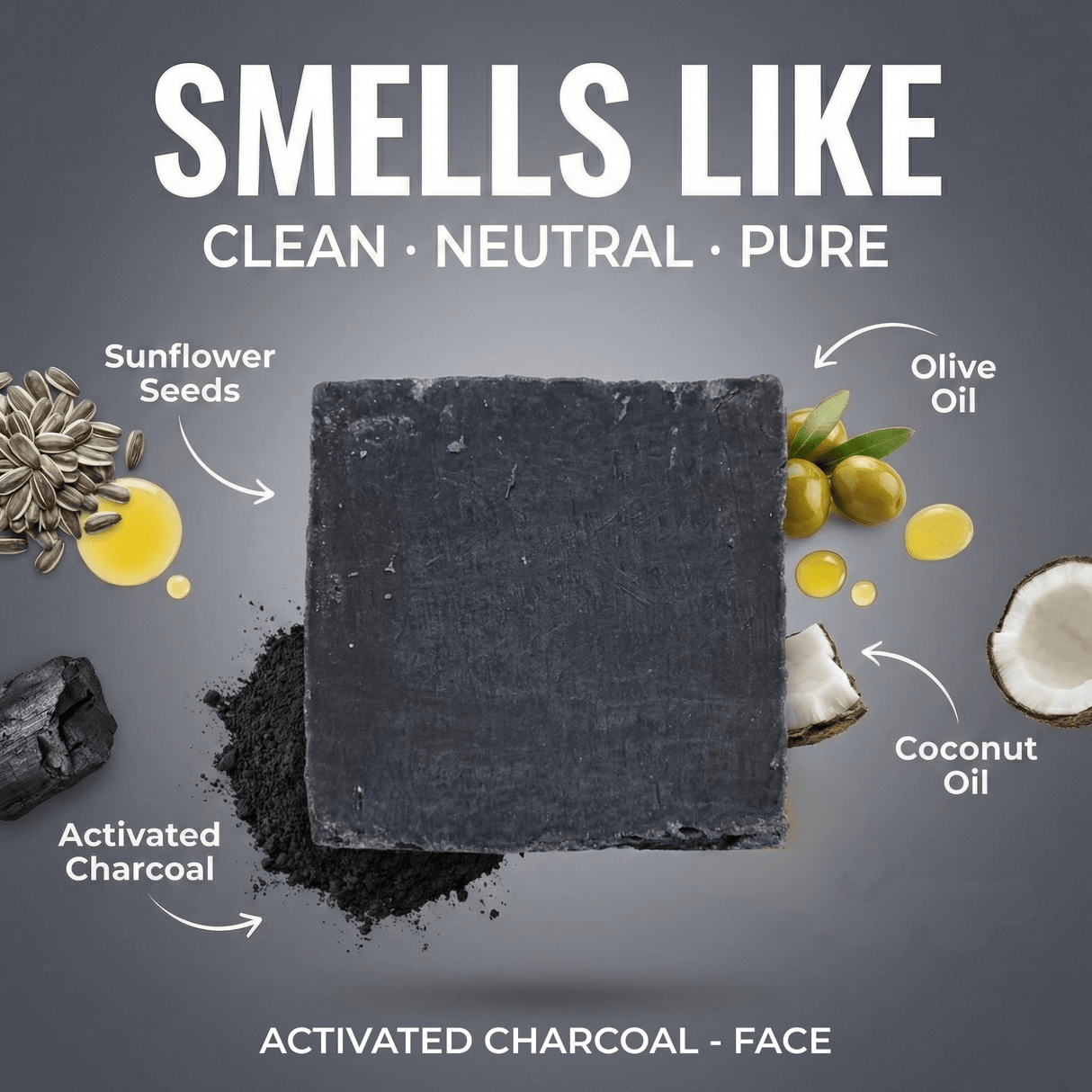 Activated Charcoal (Face) - Hand Cut Soap - Sampson Eco Shop