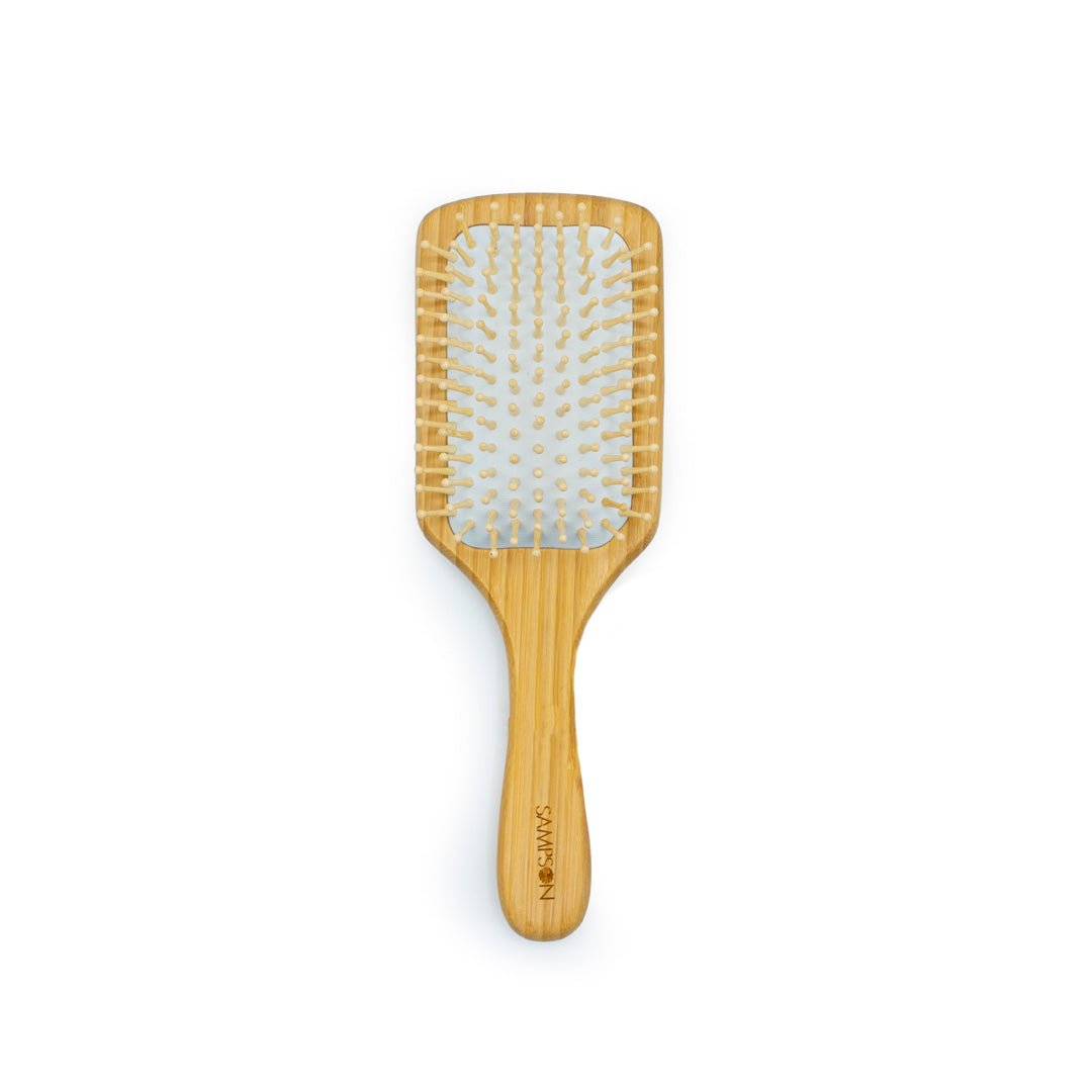 Bamboo Solid Wood Cushion Anti Static Hair Brush - Sampson Eco Shop
