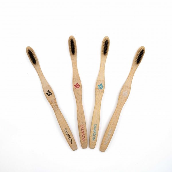 Bamboo Toothbrush with Charcoal and Bamboo Fibres - Sampson Eco Shop