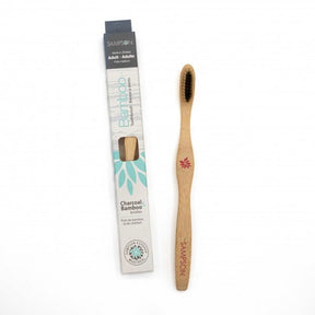 Bamboo Toothbrush with Charcoal and Bamboo Fibres - Sampson Eco Shop