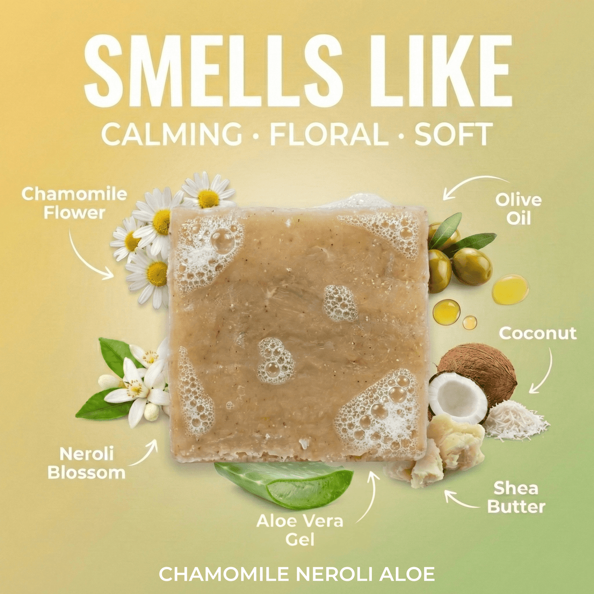 Chamomile Neroli Aloe - Hand Cut Soap - Sampson Eco Shop