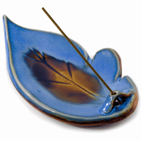 Denim Leaf Incense Holder - Sampson Eco Shop