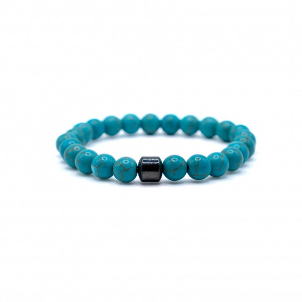 Turquoise Bracelet with Hematite Stone