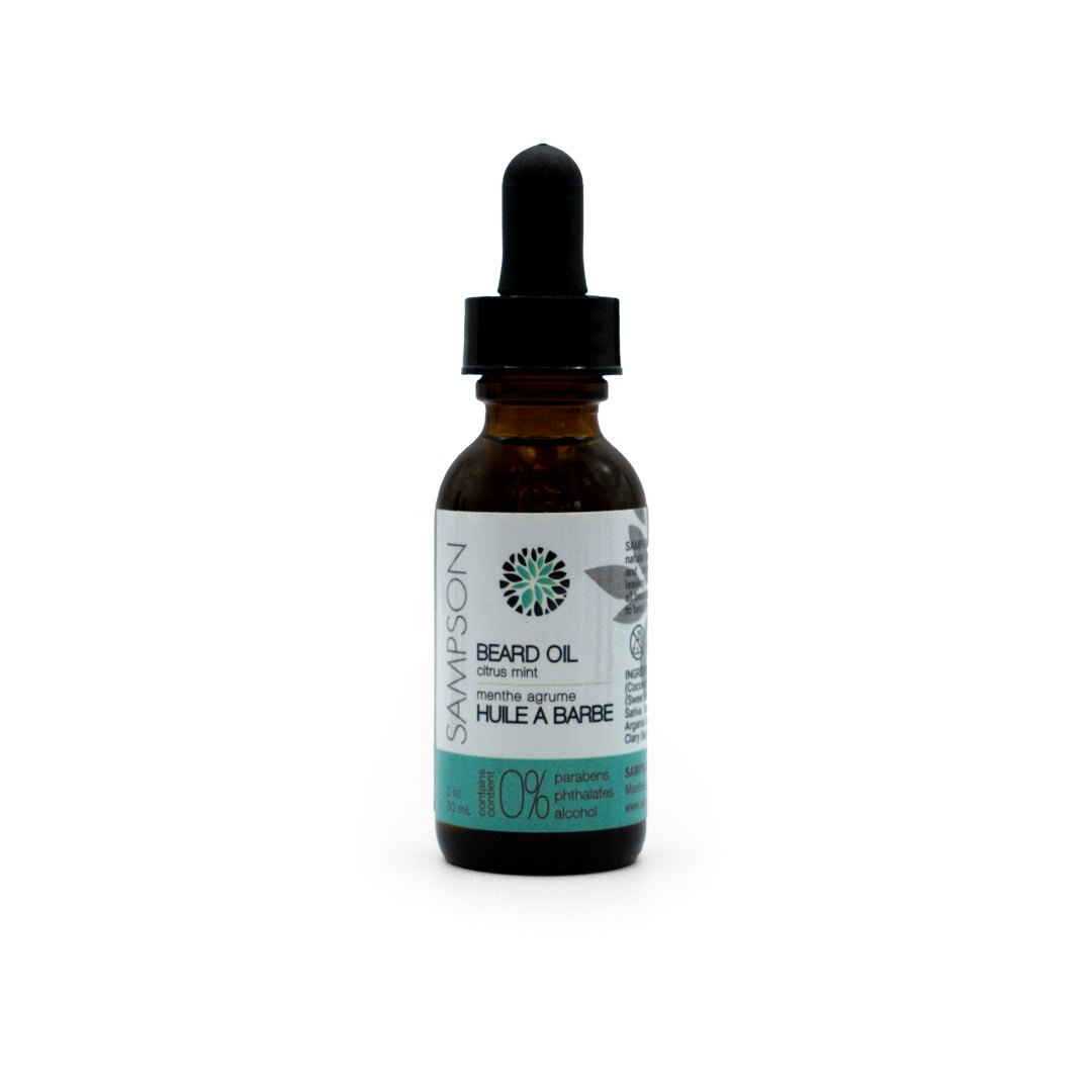 Hemp Beard Oil - Citrus Mint - Sampson Eco Shop