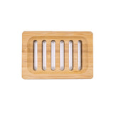 Natural Bamboo Rectagular Dish Soap Tray - Light Wood - Sampson Eco Shop