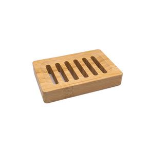 Natural Bamboo Rectagular Dish Soap Tray - Light Wood - Sampson Eco Shop