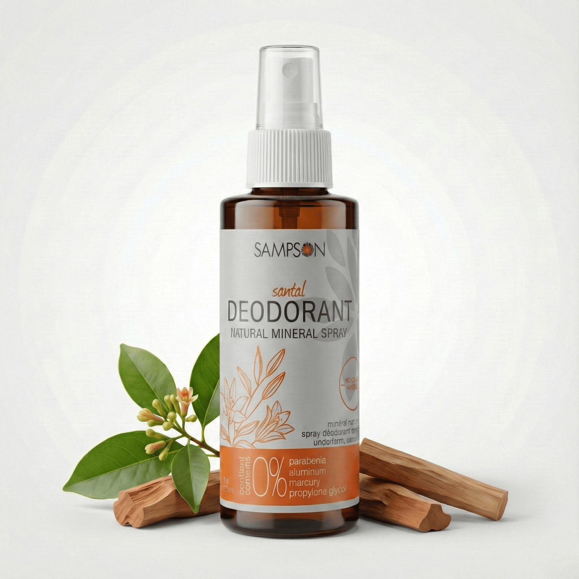 Natural Deodorant Spray - Santal - Sampson Eco Shop