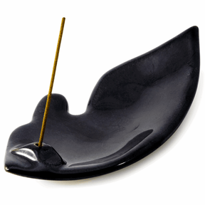 Obsidian Leaf Incense Holder - Sampson Eco Shop