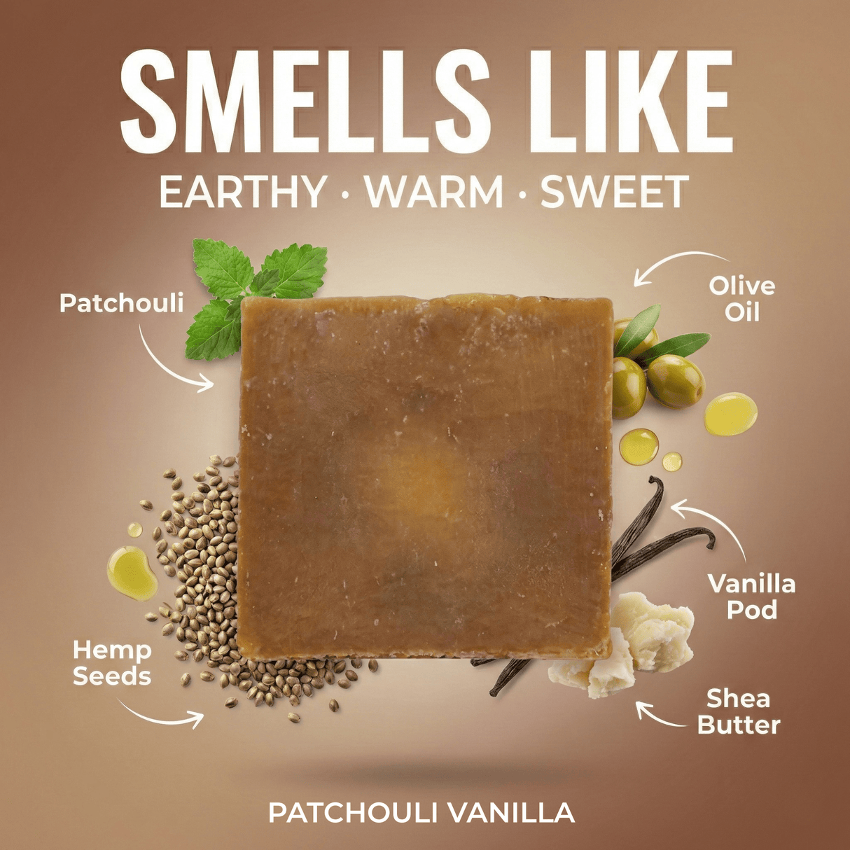 Patchouli Vanilla - Hand Cut Soap - Sampson Eco Shop