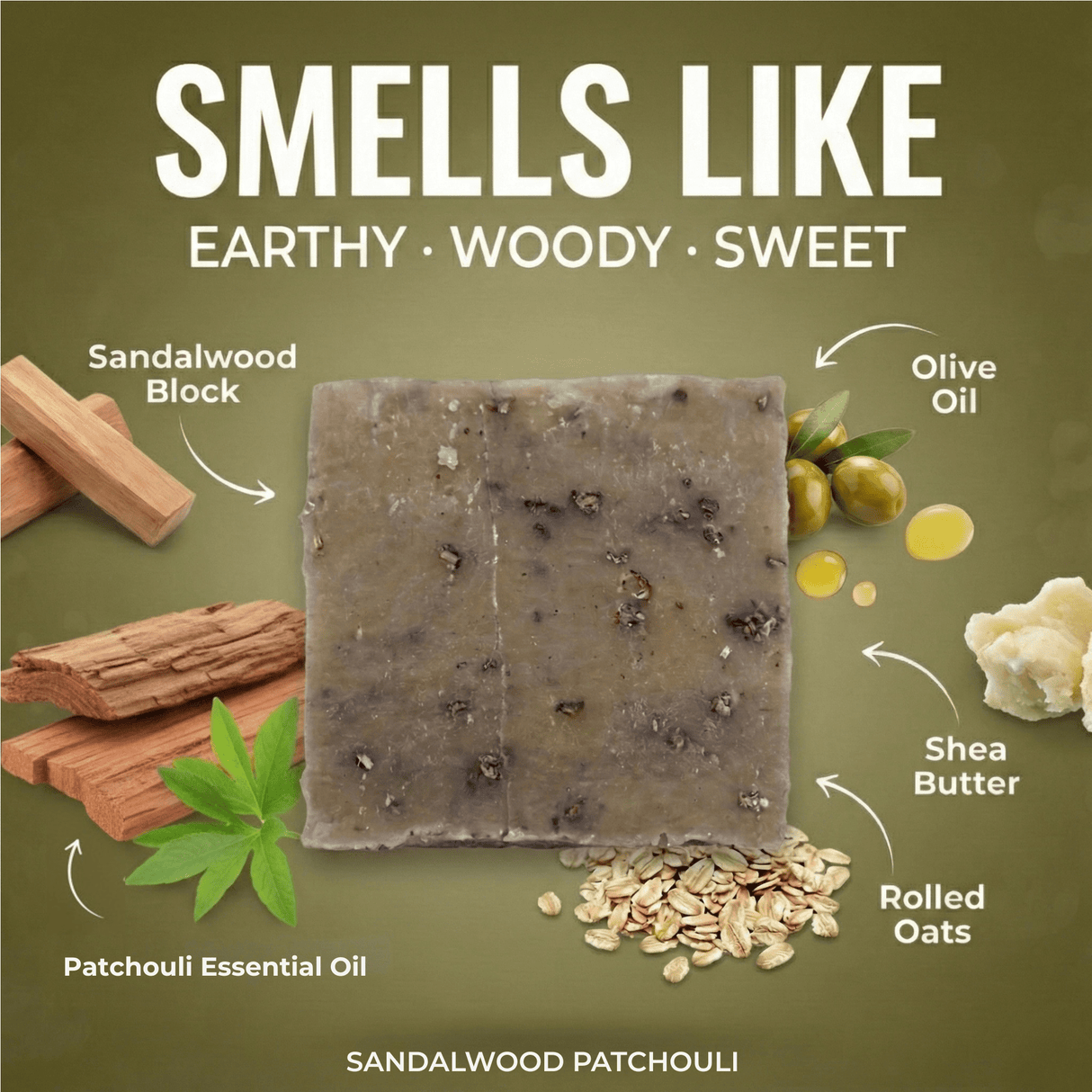 Sandalwood Patchouli - Hand Cut Soap - Sampson Eco Shop