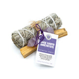 White Sage, Palo Santo & Crystal Cleansing Ritual Kit - Sampson Eco Shop