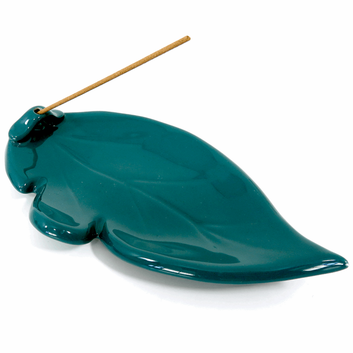 Blue-Green Leaf Incense Holder