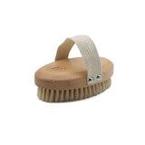 Natural Wood Bristle Skin Body Brush with Handle