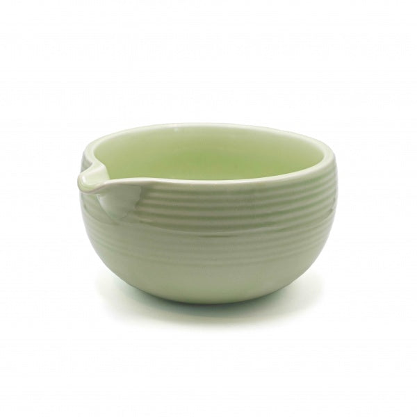 Matcha Bowl with Pouring Spout Pale Green